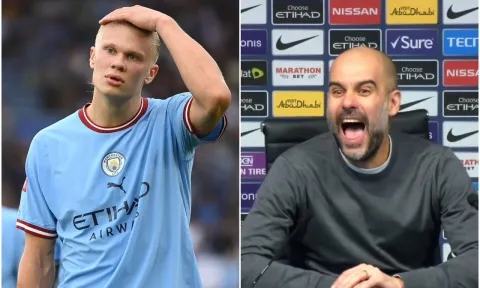 Pep Guardiola chọc quê Haaland vì chỉ ghi được một bàn