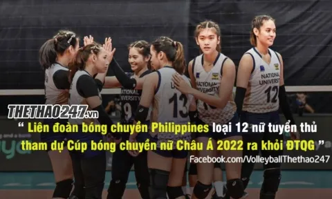 Philippines 'sa thải' 12 VĐV bóng chuyền nữ tham dự ACV Cup 2022