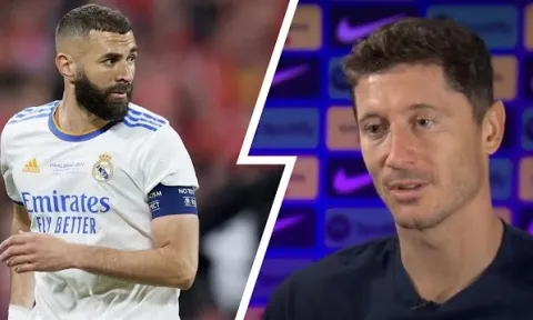 Vừa tới Barca, Lewandowski đã bị 'gieo sầu' bởi Benzema và đồng đội cũ