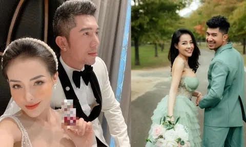 Ngân 98 khoe ảnh cưới bên Lương Bằng Quang, mọi sự chú ý đổ dồn vào vị trí 'ngồn ngộn'