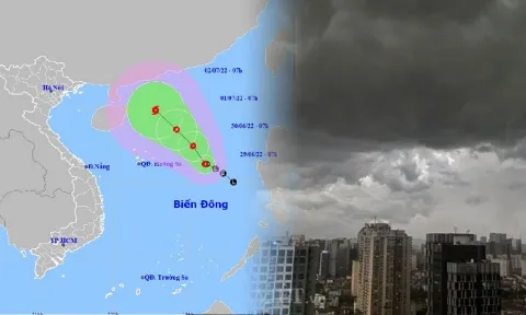 Hà Nội cảnh báo mưa dông trong ít giờ tới, áp thấp khả năng mạnh thành bão