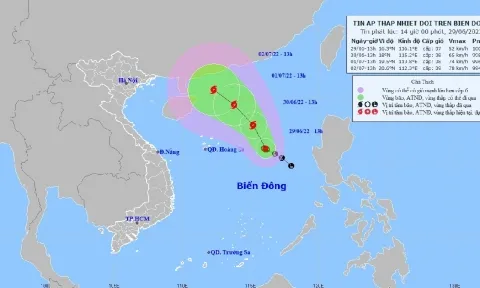 Tin áp thấp nhiệt đới khả năng thành bão trên biển Đông giật cấp 9, cấp 10