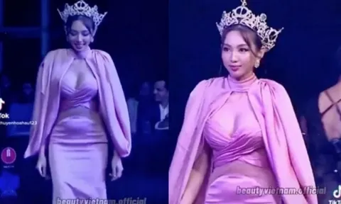 Hoa hậu Thùy Tiên xấu tệ trong loạt ảnh mới vì chiếc đầm báo hại