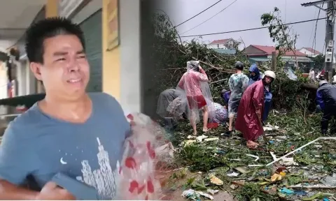 Xót xa cảnh tiệm vàng bị lốc cuốn sạch trước bão, bà con hết lòng giúp thu gom