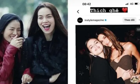 Hồ Ngọc Hà bất ngờ đăng story cặp chị em Hailey Bieber & Selena Gomez tái hợp