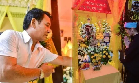 1 năm Giang còi qua đời, dàn sao Việt nghẹn ngào dự tang lễ, con gái nói tiễn biệt khiến ai nấy ứa nước mắt