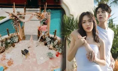 Cận cảnh không gian tiệc cưới của Diệu Nhi và Anh Tú: Không gian mở, lộng lẫy sắc hoa