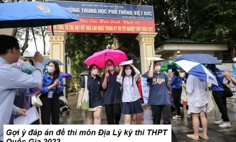 Gợi ý đáp án đề thi môn Địa Lý kỳ thi THPT Quốc Gia 2022 mã đề 322