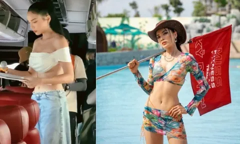 HH Kỳ Duyên lộ vóc dáng thật qua clip quay lén, gây choáng với vòng eo nhỏ đến siêu thực