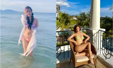 'Thương ngày nắng về' vừa kết thúc, Huyền Lizzie tung clip diện bikini khiến chị em phát hờn