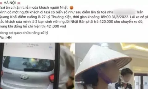 Thông tin mới vụ cuốc taxi 42 nghìn, thu gấp 10 lần ở Hà Nội