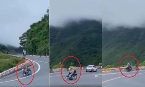 Ôm cua khi đổ đèo Hải Vân, nam thanh niên bay người xuống vực