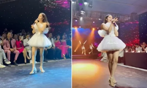 Nam Em hoá công chúa, khoe chân dài miên man khi hát hit Khổng Tú Quỳnh