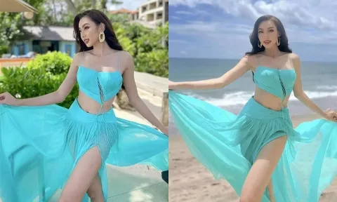 Hoa hậu Thùy Tiên khoe thần thái rạng rỡ trong bộ ảnh mới, mái tóc gây chú ý