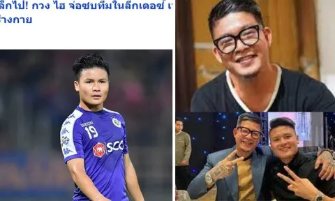 Truyền thông Thái Lan theo sát vụ Quang Hải, người đại diện 'bất ngờ' lên tiếng
