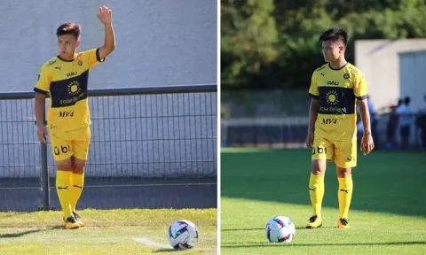 Quang Hải 'hụt' siêu phẩm trong trận giao hữu với tân binh Ligue 1