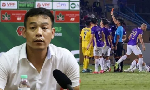 HLV Nguyễn Huy Hoàng tính kiện trọng tài sau trận thua Hà Nội