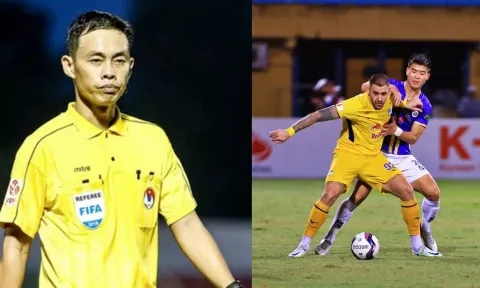Trọng tài Ngô Duy Lân đối diện với án kỷ luật sau sai lầm ở trận Hà Nội FC với HAGL