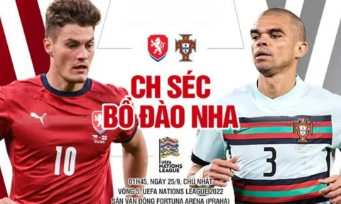 Trực tiếp Cộng hòa Séc vs Bồ Đào Nha, link xem trực tiếp Cộng hòa Séc vs Bồ Đào Nha: 01h45 25/09/2022