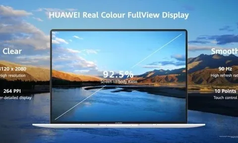 Huawei MateBook X Pro ra mắt với màn 3K, tốc độ 90Hz khiến Macbook 'rơi lệ'
