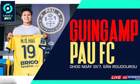 Xem trực tiếp bóng đá Pau FC vs Guingamp ở đâu, kênh nào? Link xem trực tiếp Quang Hải Pau FC FullHD