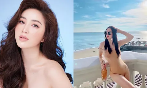 'Cháy' như 'mẹ bỉm' Bảo Thy, diện bikini 1 mảnh khoe đường cong gợi cảm, sắc vóc U34 'đỉnh của chóp'