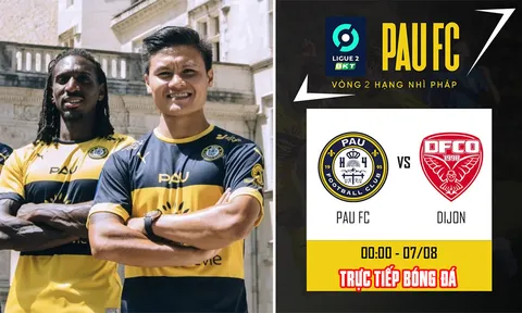 Xem trực tiếp bóng đá Pau FC vs Dijon ở đâu, kênh nào? Link xem trực tiếp Quang Hải Pau FC Full HD