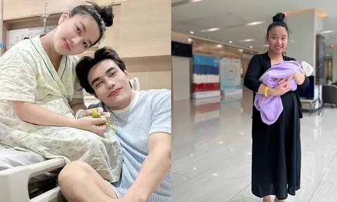 Bà xã Lê Dương Bảo Lâm khiến khán giả xót xa khi vừa sinh con xong đã đi lại, xuất viện một mình