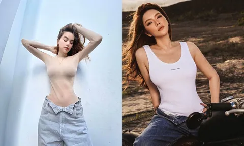 Lý Nhã Kỳ tạo dáng với quần không kéo khóa 'đỉnh' hơn cả Hồ Ngọc Hà, cơ thể tuổi 40 gây nhức nhối