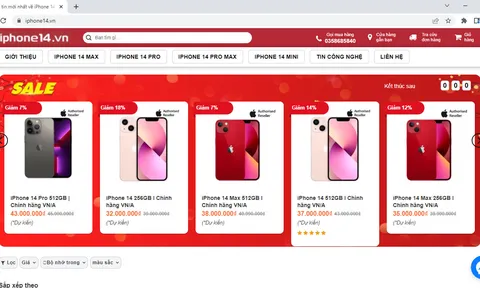 Đột nhập website iphone14.vn xem có gì?