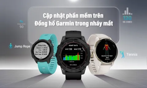 Garmin cập nhật bản phần mềm mới, cải tiến tính năng theo dõi sức khoẻ và giao diện người dùng