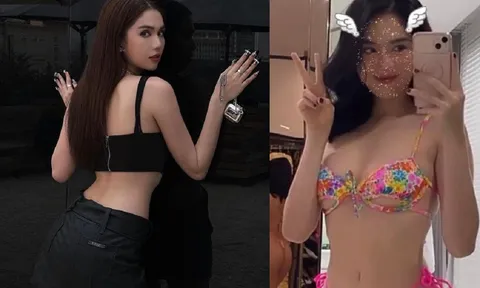 Ngọc Trinh diện bikini 'nhỏ xíu' khoe trọn đường cong gợi cảm, dân tình 'đỏ mặt' khi nhìn xuống dưới