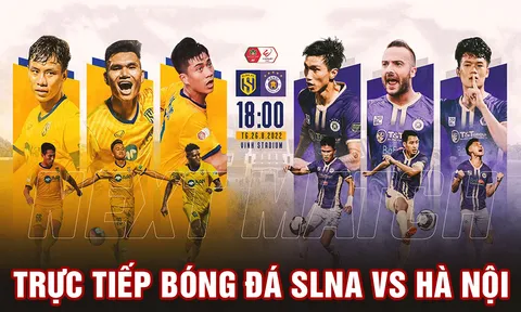 Trực tiếp bóng đá SLNA vs Hà Nội, vòng 14 V.League 2022: 'Quang Hải mới' tỏa sáng, HNFC bỏ xa HAGL?