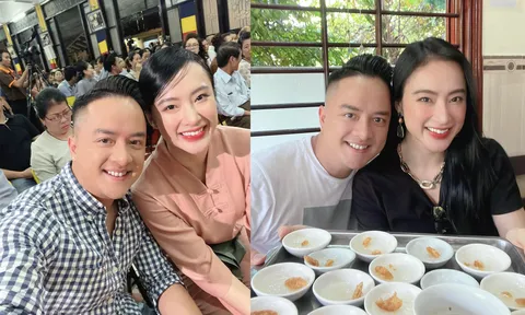 Bắt trọn cảnh Cao Thái Sơn rạng rỡ bên Anglea Phương Trinh, dân mạng đồng loạt khen trai tài gái sắc