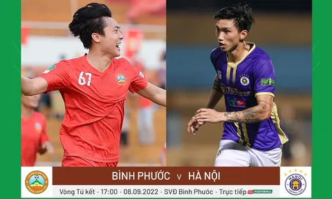 Trực tiếp bóng đá Bình Phước vs Hà Nội - Cúp QG 2022: Đoàn Văn Hậu tỏa sáng, Hà Nội tái ngộ HAGL?