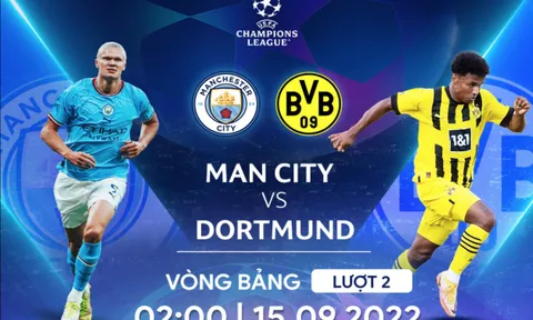 Trực tiếp bóng đá Man City vs Dortmund - UEFA Champions League: Haaland 'nhấn chìm' đội bóng cũ?