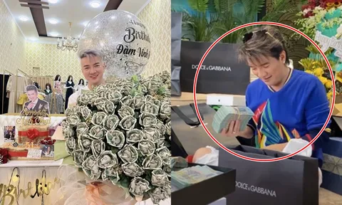 Hết được tặng 2,5 tỷ, Đàm Vĩnh Hưng lại khoe bó hoa tiền đô, đếm 'sương sương' đã thấy choáng