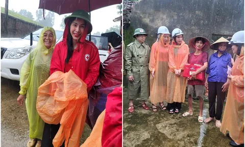 Bắt gặp Thủy Tiên về quê Công Vinh cứu trợ, người dân Nghệ An xúc động khi nhìn cận cảnh