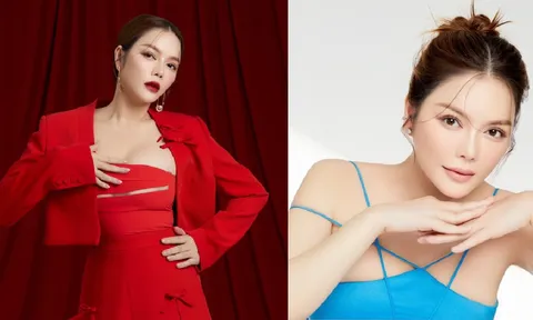 Lý Nhã Kỳ đằm thắm trong sắc phục đỏ rực rỡ