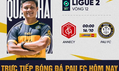 Xem trực tiếp bóng đá Pau FC vs Annecy kênh nào? Trực tiếp bóng đá hôm nay