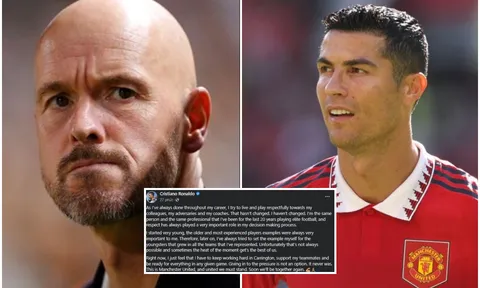 Ronaldo lên tiếng sau án phạt của MU vì bỏ về sớm trận gặp Tottenham