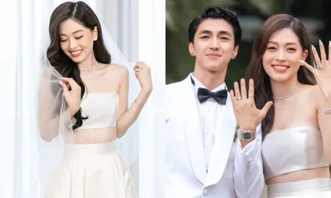 Bình An đáp trả thẳng khi Phương Nga bị chê vì mặc váy cưới croptop 