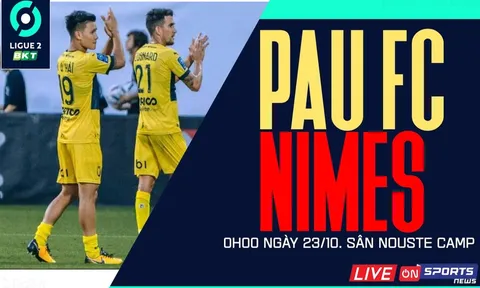 Trực tiếp bóng đá Pau FC vs Nimes: Quang Hải ghi bàn thứ 2 tại Ligue 2?