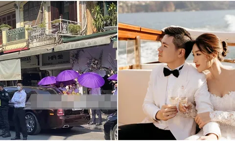 Hé lộ những hình ảnh đầu tiên tại đám cưới Đỗ Mỹ Linh và con trai Bầu Hiển