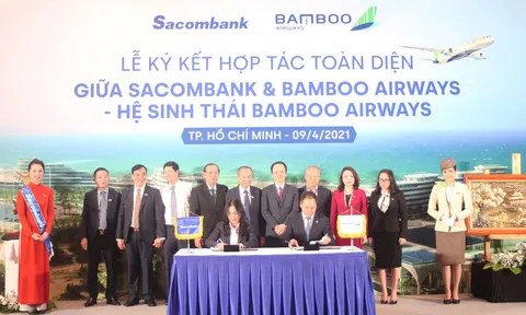 Chủ tịch Sacombank tại Lễ ký hợp tác toàn diện với Bamboo Airways: 'Hai thương hiệu, triệu giá trị'