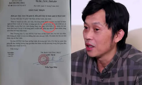 Hoài Linh đưa ra giấy xác nhận liên quan từ thiện nhưng có gì đó sai sai