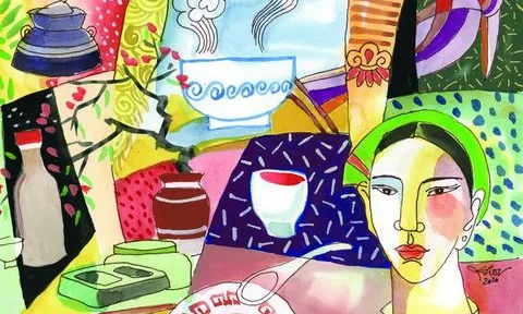 Trưng bày tranh minh họa sách Tết