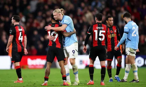 Bournemouth 2-1 Manchester City: Haaland im tiếng; Tạm biệt ngôi đầu