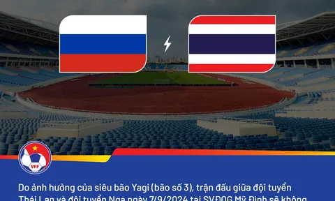 VFF ra thông báo liên quan đến tiền vé trận Nga vs Thái Lan