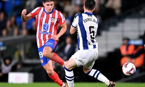 Real Sociedad 1-1 Atletico Madrid: Đòn phủ đầu của Alvarez; Siêu phẩm làm kế hoạch Simeone phá sản